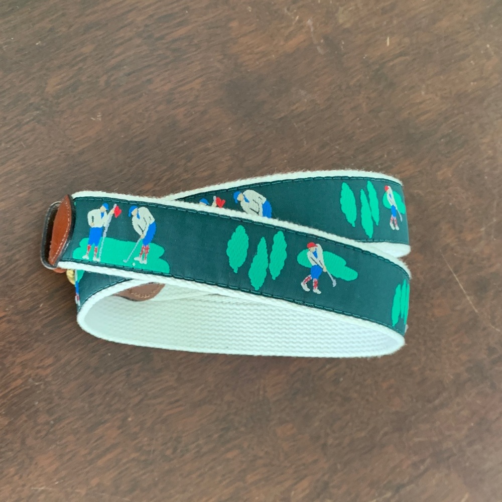 Web Belt with Golfers size 38 Leather Man